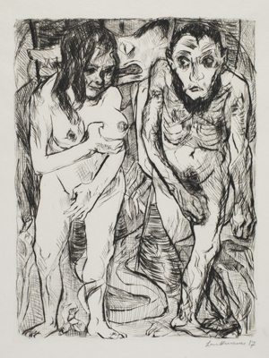 Adam und Eva (Adem ve Havva), Max Beckmann, 1917